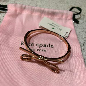 Kate Spade Skinny Mini Bow Bangle Rose Gold